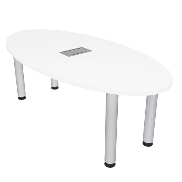 33.5 in W, 59.5 in L, 29 in H, Engineered Wood Top, White